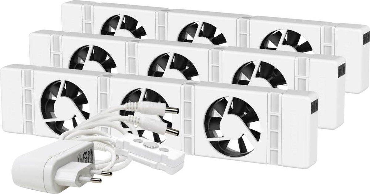 SpeedComfort Radiator Ventilator Trio set – Past op elke radiator & Makkelijk te installeren - Energie besparen door betere warmteverdeling - SpeedComfort