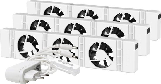 SpeedComfort Radiator Ventilator Trio set – Past op elke radiator & Makkelijk te installeren - Energie besparen door betere warmteverdeling