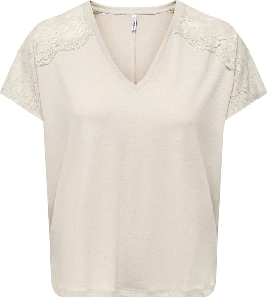 ONLY ONLAUGUSTA LIFE S/S LACE MIX TOP JRS Dames Top