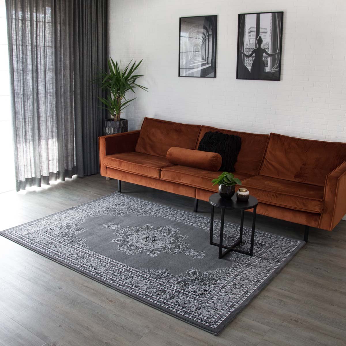 Tapeso Perzisch tapijt - Royalty Kashan grijs 160x230