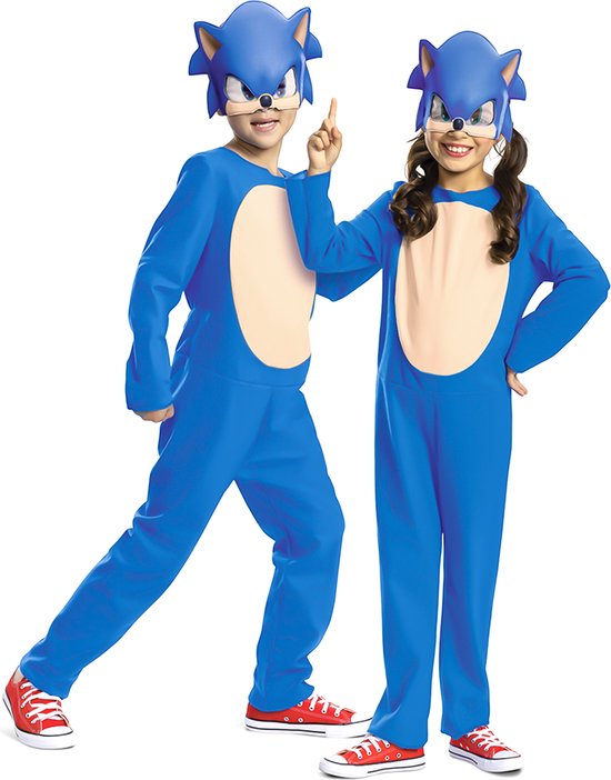 DISGUISE - Basis Sonic vermomming voor kinderen - 110/128 (4-6 jaar)