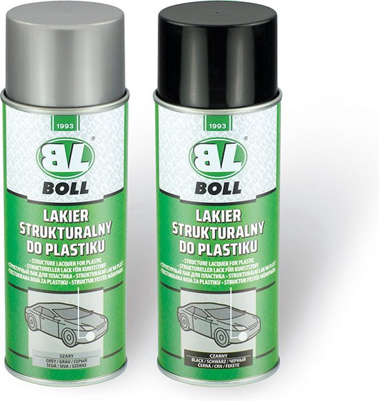 PEINTURE STRUCTURE BOLL POUR PLASTIQUE - SPRAY NOIR