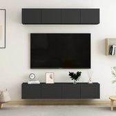 The Living Store Televisiekast - Trendy - Tv-meubel - 80x30x30 cm - Zwart