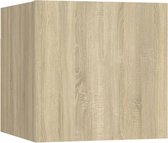 The Living Store TV-meubelset - Sonoma eiken - 30.5 x 30 x 30 cm (S) / 80 x 30 x 30 cm (L) - Duurzaam bewerkt hout