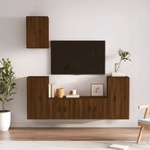 The Living Store TV-meubelset - Bruineiken - 2x 57 x 34.5 x 40 cm - 2x 40 x 34.5 x 80 cm - 1x 40 x 34.5 x 60 cm