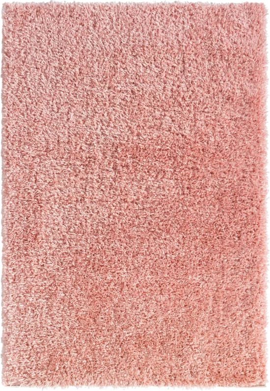 The Living Store Shaggy Tapijt - Roze - 160 x 230 cm - 50 mm poolhoogte - Polyester