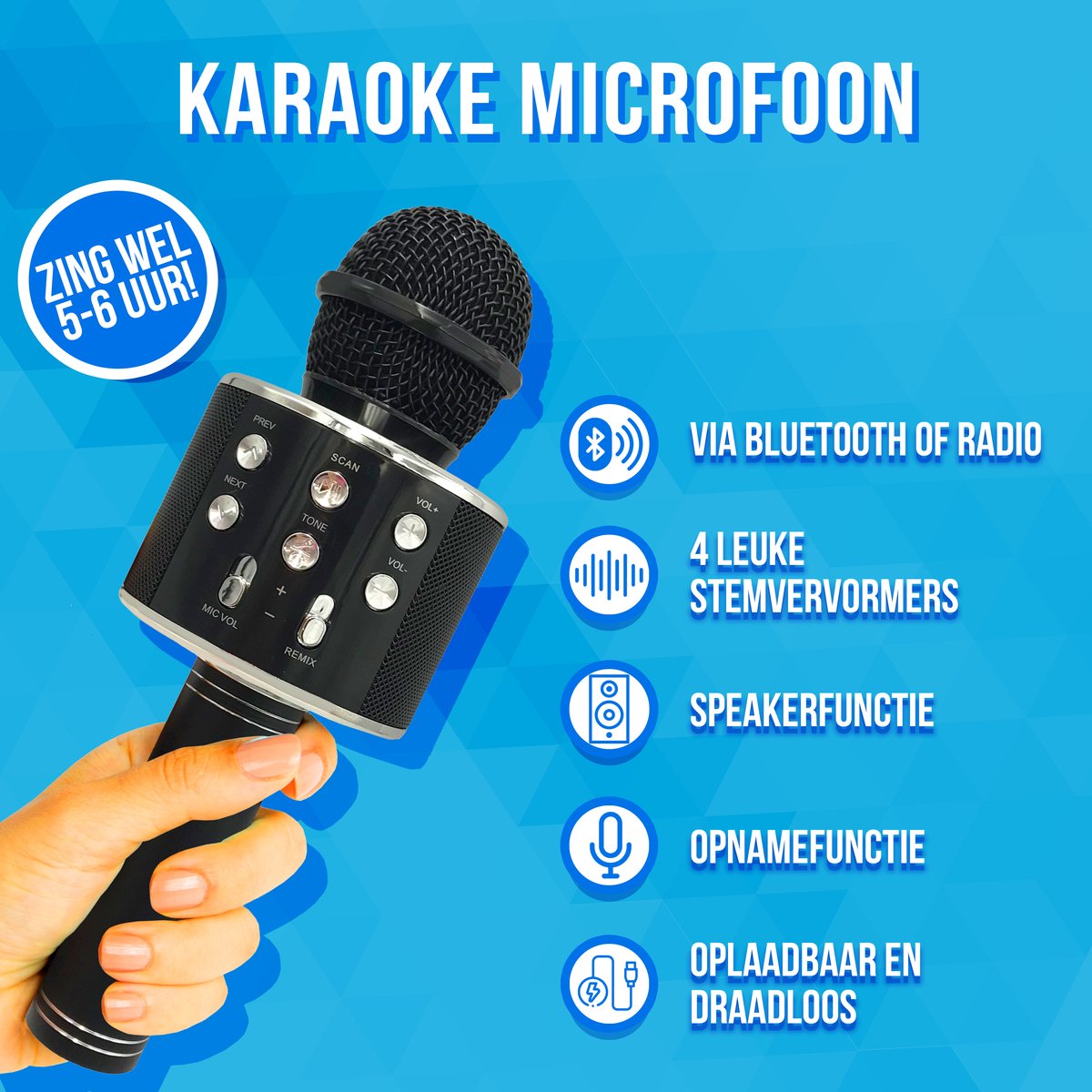 Canta Tu Karaoke - Silver Microphone, Wireless