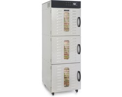 Klarstein Voedseldroger Master Jerky 550 2400W 30-90 °C 24h-timer rvs zilver - Dehydrator - voor Fruit voor Vlees - Touch Op Wieltjes - Droogautomaat Voedseldroogautomaat Food Dehydrator - voor Groente voor Kruiden