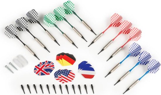 OneConcept - Dartmaster 180 elektronisch dartbord, E-Darts, dartbord voor maximaal 8 spelers, virtuele tegenstander, leddisplays, 12 darts, bruin van OneConcept — afbeelding 2