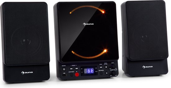 Microstar microsysteem verticale installatie CD speler bluetooth USB poort afstandsbediening