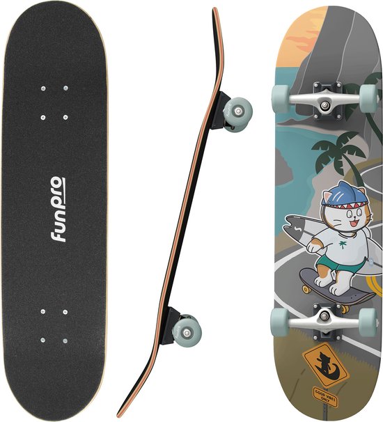 Skate 21 skateboard groot voor tieners esdoornhout coole designs