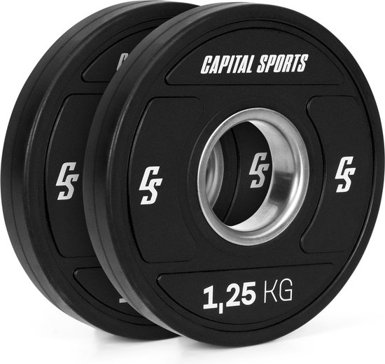 Paire De Disques Bumper CAPITAL SPORTS Elongate 2020 – Caoutchouc Dur, Alésage 50,4 Mm, Amorti, Peu De Rebond – Pour Cross Training Et Olympique