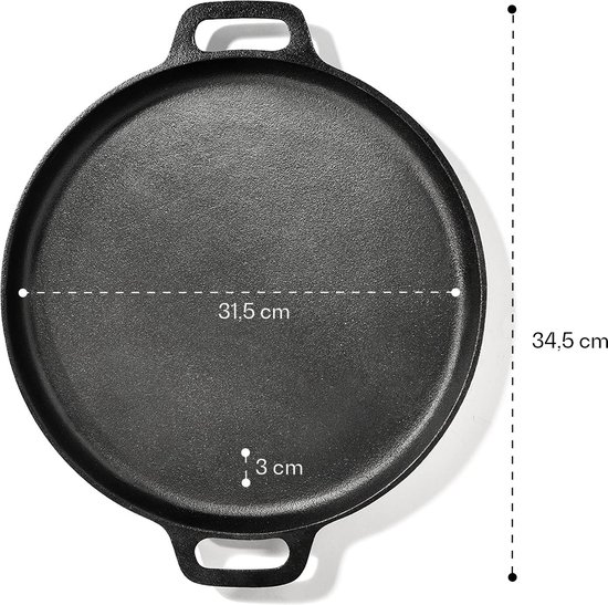 Petromax FT3 Dutch Oven met poten: Pre-Seasoned gietijzer