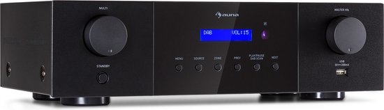Foto: Amp 4000 dab hifi stereo versterker dab radio usb afstandsbediening led display