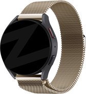 Bandz universeel 20mm Milanese loop band geschikt voor Samsung Galaxy Watch Active 1/2 40 & 44mm / Watch 1 42mm / Watch 3 41mm / Gear Sport / Polar Ignite 1-2-3 / Unite / Pacer - Hoogwaardig Milanees bandje met magneetsluiting - champagne