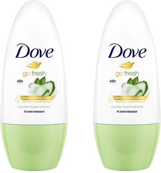 Dove Deo Roller Komkommer & Groene Thee 2 x 50 ml bol
