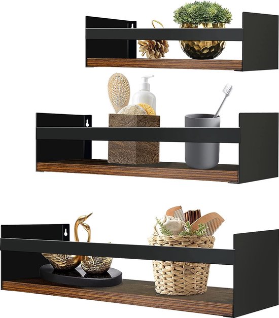 Zwevende Acryl Wandplanken 2 Stuks - Heldere U-vorm Hangrek Planken Galerieboard Voor Muur Boekenkast Woonkamer Slaapkamer Badkamer