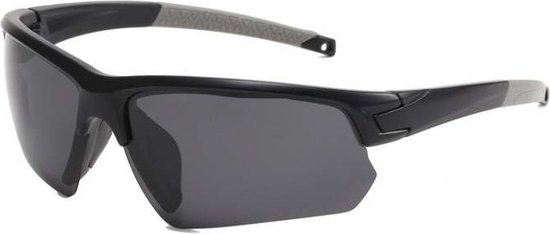 Hikr® Sportbril - Fietsbril heren - Half frame zonnebril - Gepolariseerd - Wintersport & Sport zonnebril - Sportief - Outdoor - Wielrennen & Fietsen - Hiking & Wandelen