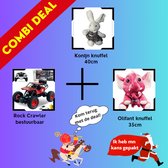 Kerstdeal/Sinterklaas deal - Wit konijn - Roze olifant - Rock Crawler bestuurbare auto