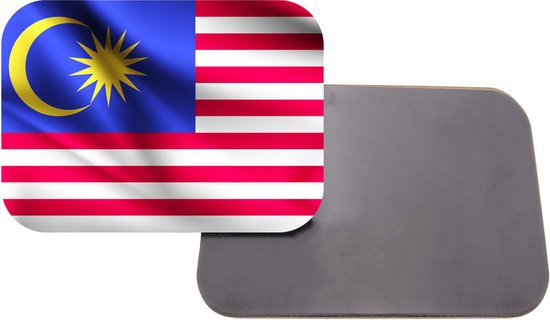 Aimant avec impression | 5x7cm | Cadeau | Aimant de réfrigérateur | Drapeau de la Malaisie