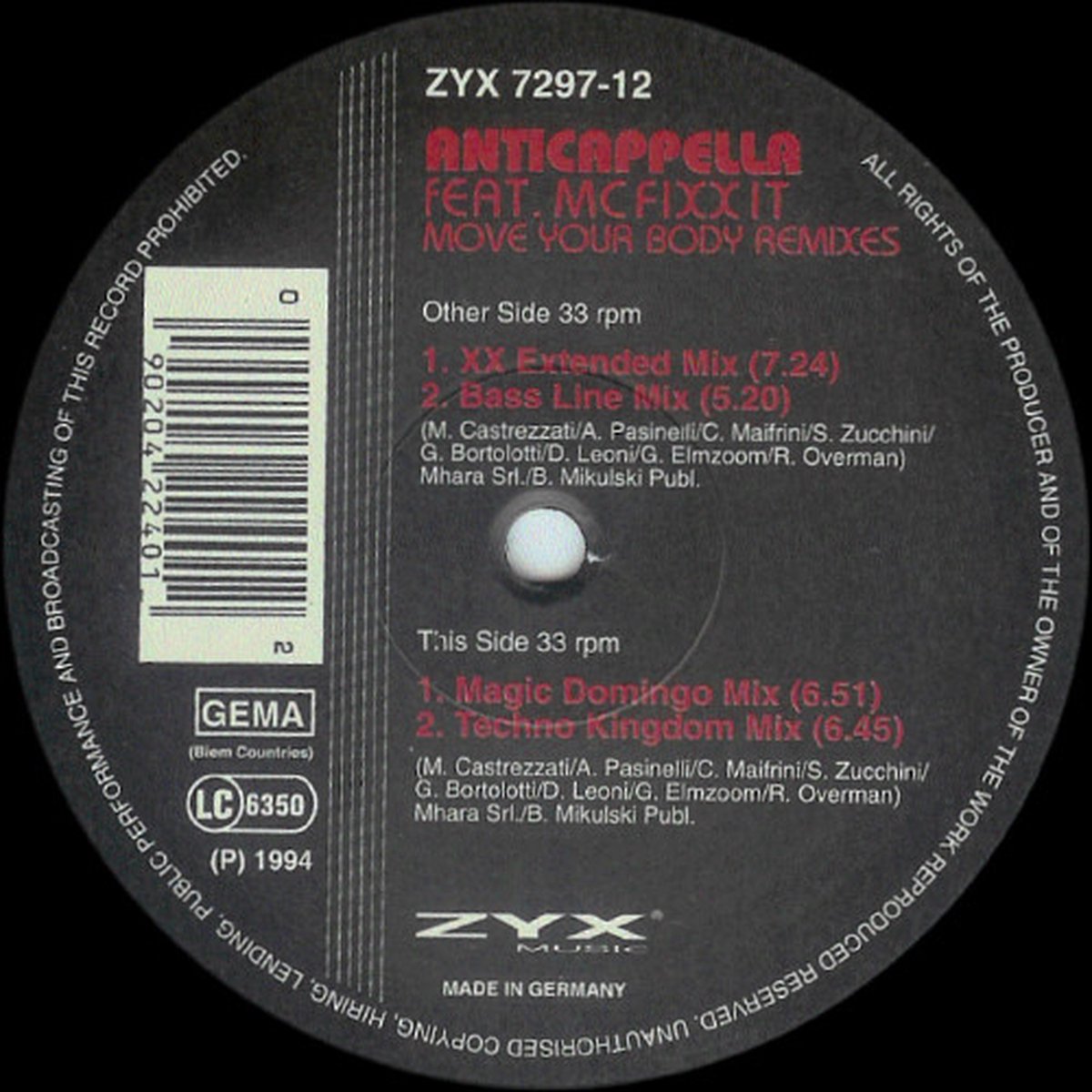 Anticappella - Move Your Body (remixes)