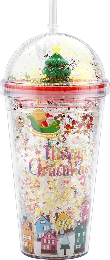 Tasse En Forme De Fraise - Gobelet En Plastique Épais Avec Couvercle - Pour Fêtes, Anniversaires, Thème Hawaïen Ou Été - 7
