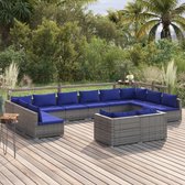 The Living Store Loungeset - Trendy - Tuinmeubelen - Grijs - PE-rattan