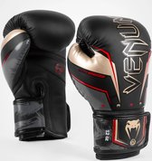 Venum Elite Evo (kick)bokshandschoenen Zwart/Goud/Rood 14OZ