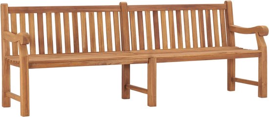 The Living Store Banc de jardin - Bois de teck - 228 x 69 x 92 cm - Mobilier de jardin romantique - Résistant à l'eau