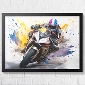 Motor Racer Poster A2+ Formaat - Motor Racing - TT Assen - Posters - Race (432x610mm)