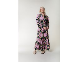 Colourful Rebel Davina Graphic Flower Maxi Dress- L