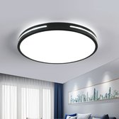 Delaveek- Ronde Moderne Aluminium LED Plafondlamp-18W 2025LM- Koel wit 6500K- Ø30CM-Zwart