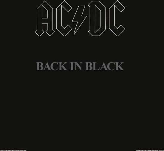 AC/DC Back in Black Album Cover 30.5x30.5cm | bol