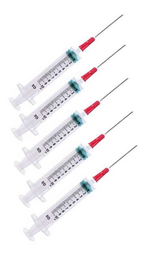 Bol Com Injectiespuit Doseerspuit Spuit Met Naald En Met Maataanduiding 10 Ml 5 Stuks