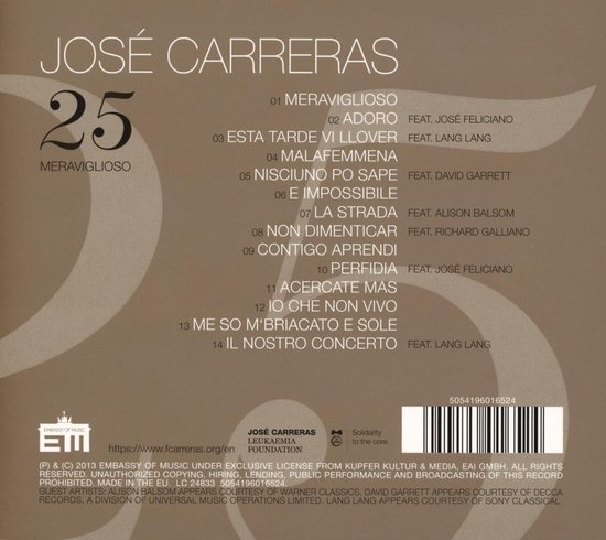 25 José Carreras Cd Album Muziek Bol