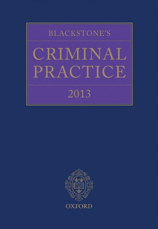 Blackstone's Criminal Practice 2013 - cover
