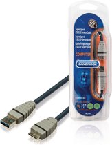 Bandridge BCL5901 USB-kabel 1 m 3.2 Gen 1 (3.1 Gen 1) USB A Micro-USB B Blauw, Grijs