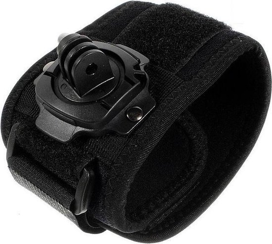 Shop4 - GoPro HERO7 Accessoires Polsband - met Roterende Cam-aansluiting Zwart