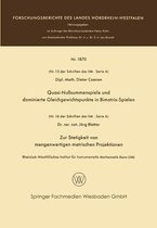 Quasi-Nullsummenspiele Und Dominierte Gleichgewichtspunkte in Bimatrix-Spielen. Zur Stetigkeit Von Mengenwertigen Metrischen Projektionen