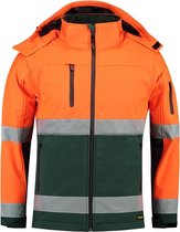 Tricorp Soft Shell jack EN471 Bi-color - Workwear - 403007 - Fluor Oranje-Groen - maat 7XL