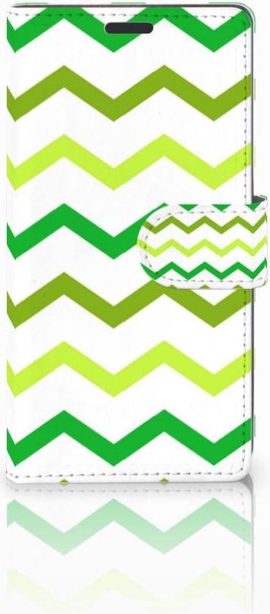 Sony Xperia Z3 Telefoon Hoesje Zigzag Groen