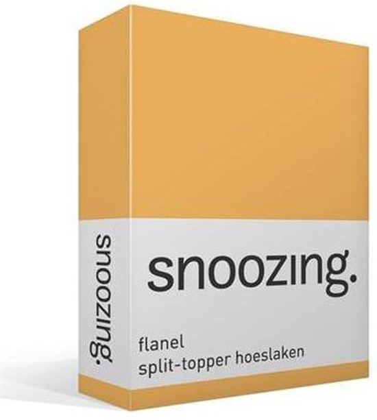 helper Varken Harnas Snoozing flanel split-topper hoeslaken Geel Lits-jumeaux (180x210/220 cm)  (160 geel... | bol.com