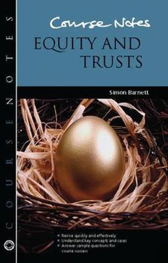Course Notes- Course Notes: Equity and Trusts - cover