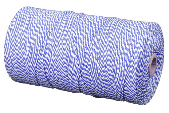 Katoenkoord - Blauw Wit - Touw - spoel 500gr - dikte 2mm lengte ca. 650 mtr  (Nr.16) | bol.com