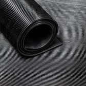 Patin caoutchouc / tapis caoutchouc sur un rouleau de nervure 3 mm - Largeur 30 cm - par mètre linéaire