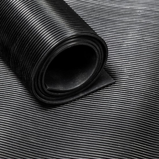 Geaccepteerd donker aansluiten Rubber loper / rubbermat op rol ribbel 3mm - Breedte 30 cm - per strekkende  meter | bol.com