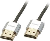 Lindy CROMO Slim High Speed HDMI Cable with Ethernet - HDMI met ethernetkabel - HDMI (M) naar HDMI (M) - 2 m - shielded twisted pair (STP)