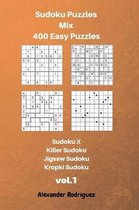 Sudoku Puzzles Mix- 400 Easy;sudoku X, Killer Sudoku, Jigsaw Sudoku, Kropki Sudoku
