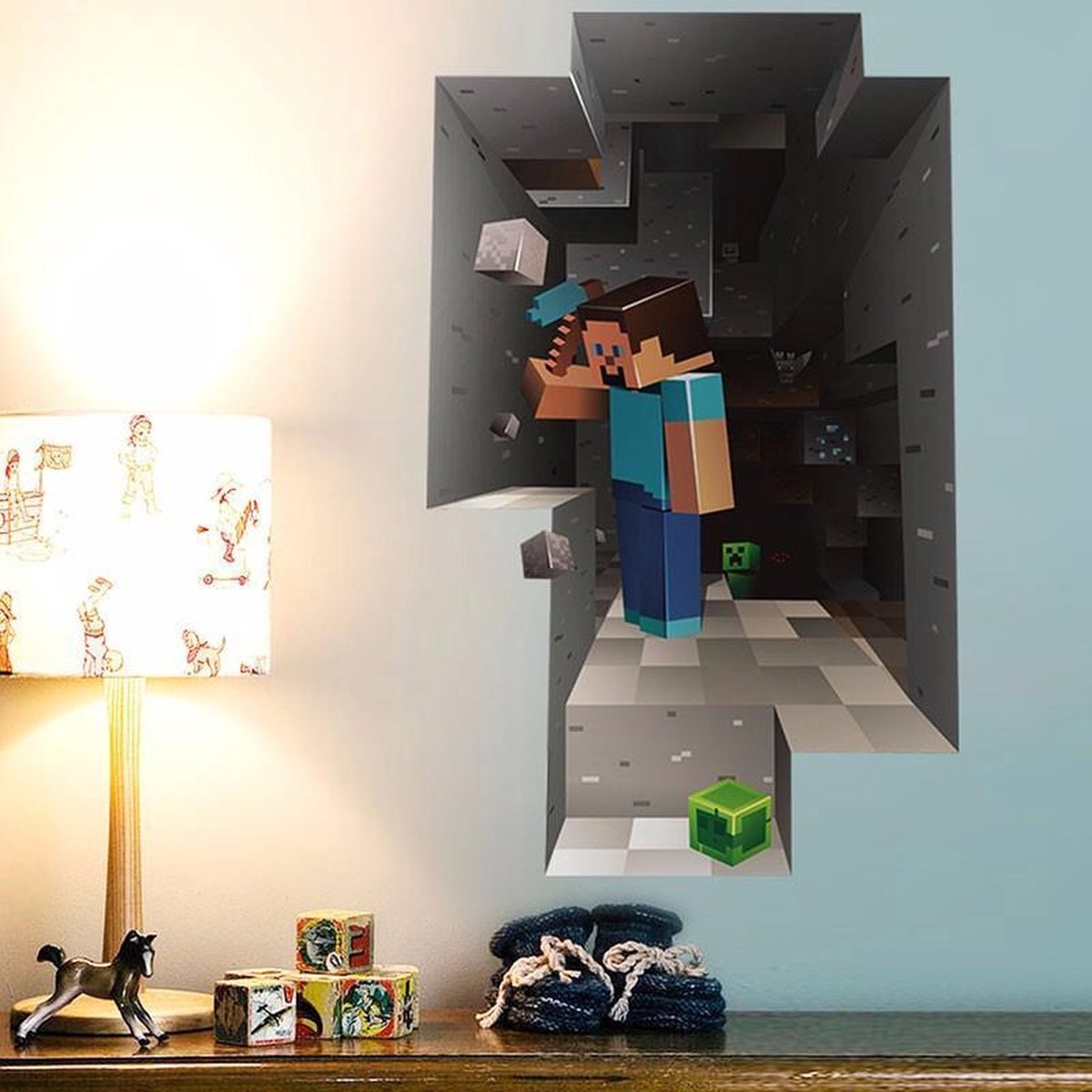 Poster Sur Toile Minecraft - Décoration Murale Geek Pour Chambre, Bureau - 30x45 Cm