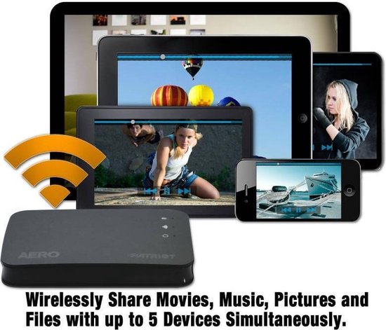 Exclusief Faculteit mot Aero Wireless Mobile Drive draadloze harde schijf 1TB o.a voor Acer / iPad  / Samsung /... | bol.com